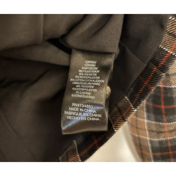 WAYF Blazer Jacket Small New Plaid Check Brown Black Fall - Picture 12 of 12